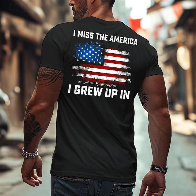 Patriotic T Shirts For Men Let's Go Taco T Shirt Short Sleeve T shirt 3D Print Crew Neck Shirt Fashion Daily Basic Street Casual Daily Black Blue Green Summer Spring All Seasons Clothing Apparel 10