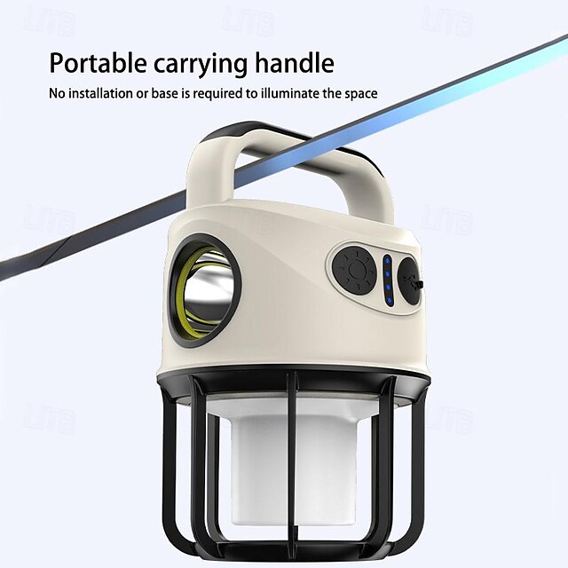  Outdoor Camping Lantern 5W Multifunctional Portable Searchlight Usb Rechargeable 16 Dimming Leds Tent Lamp