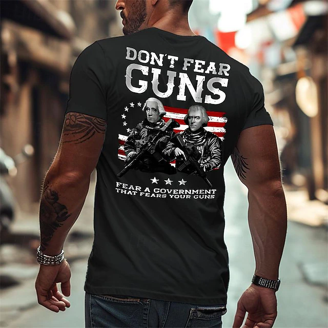 Patriotic T Shirts For Men Funny Voted T Shirt Short Sleeve T shirt 3D Print Crew Neck Shirt Funny Political T Shirt Street Casual Daily Black Red Blue Summer Spring All Seasons Clothing Apparel S M 9