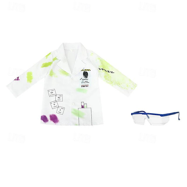 Boys Girls' Scientist Cosplay Costume Outfits For Masquerade Cosplay Kid's Coat 5