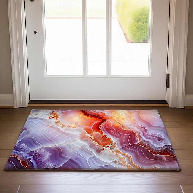  Marble Fluid Doormat Non-Slip Oil Proof Rug Indoor Outdoor Mat Bedroom Decor Bathroom Mat Entrance Rug Door Mat