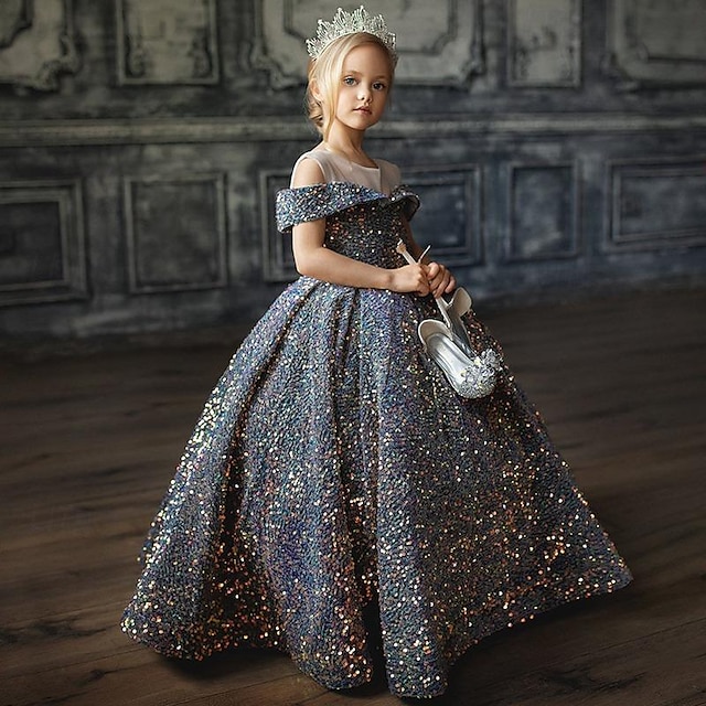 Παιδιά Κοριτσίστικα Φόρεμα για πάρτυ Συμπαγές Χρώμα Αμάνικο Επίδοση Γάμου Δίχτυ Πριγκίπισσα Γλυκός Δίχτυ Μέχρι τη μέση της γάμπας Φόρεμα σε ευθεία γραμμή Φόρεμα τούλι Φόρεμα για κορίτσια λουλουδιών
