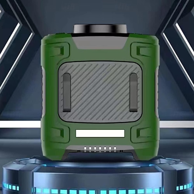  Ventilatore a semiconduttore – Ventilatore turbo ricaricabile portatile trasparente USB con pacchetto di ghiaccio per uso all'aperto