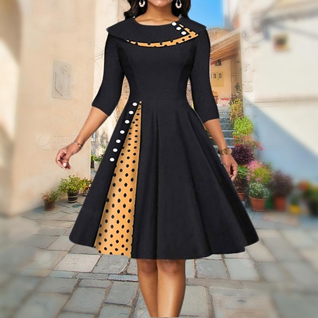 Princess Cocktail Dress Vintage Dress Dress Flare Dress Knee Length ...