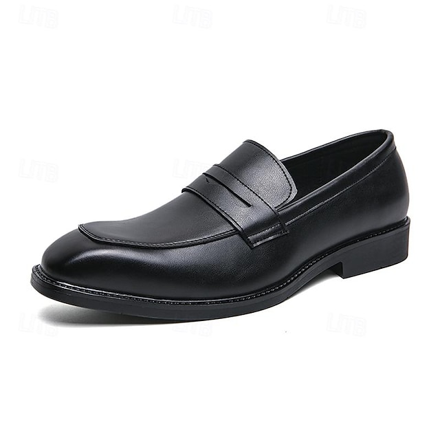  Men's Loafers & Slip-Ons Casual Shoes Comfort Loafers Dress Loafers British Style Plaid Shoes Business Casual British Daily Office & Career PU Breathable Comfortable Loafer Black Brown Spring Fall