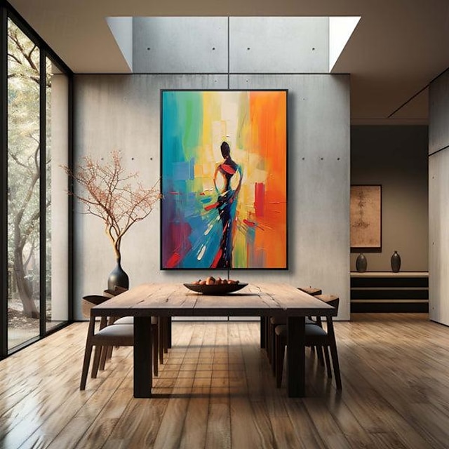  Large hand painted pattle knife ballet Oil Painting of Dancing Girl Dancing Girl oil painting Art on Canvas Dancing Girl  Wall Art Abstract gril painting for bedroom living room artwork painting