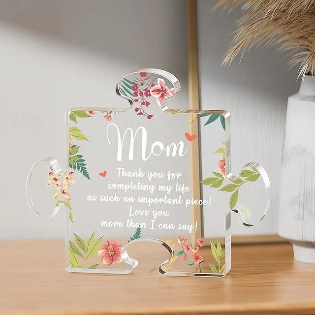  מתנות משמעותיות לאמא אקריליק תודה אמא שלטים לנשים קישוט שולחן כתיבה מתנות ליום האם מבנות/בן מתנה לעיצוב שולחן השראה לאמא