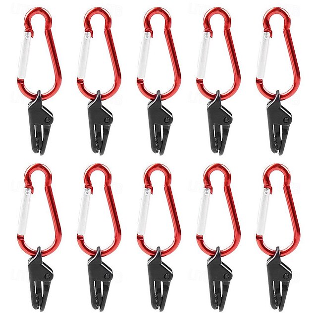  10pcs/set Tarp Clips Clamps Holding Up Canopy Alligator Mouth Lock Grip Clip