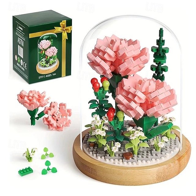  Rose Bonsai Tree Building Set - A Botanical Collection For Adults, Teens & Girls