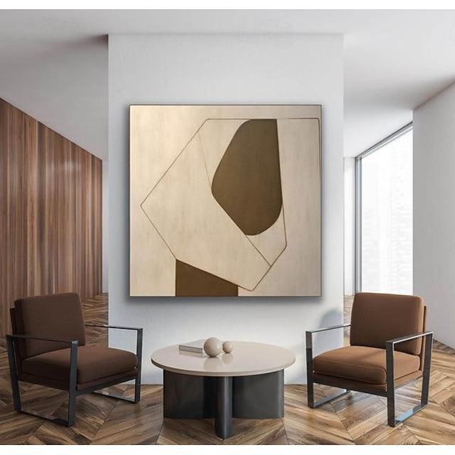  Hand painted Abstract Beige And Gold Painting on Canvas  Gold abstract  Art Custom Oil Painting Textured Handmade Minimalist Art painting Wall Decoration for home