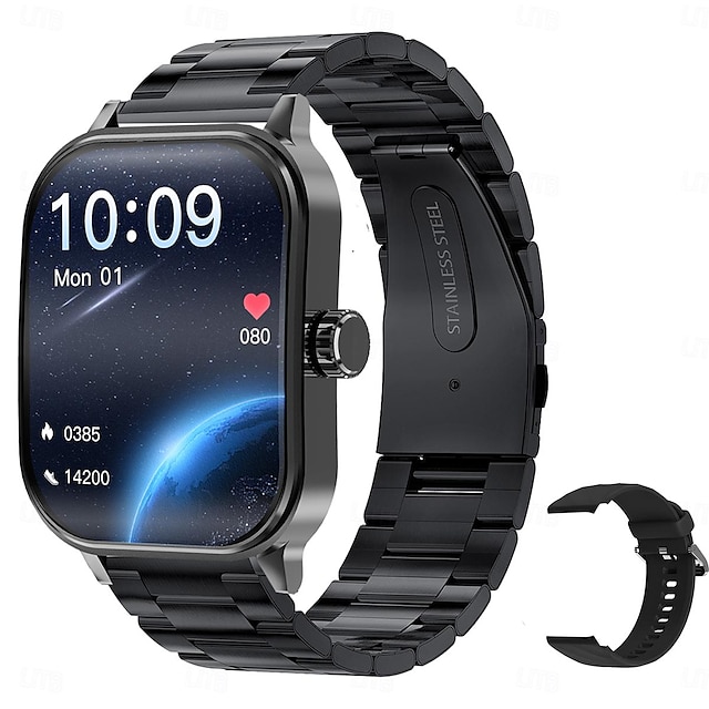  iMosi U9 Montre intelligente 2.1 pouce Smartwatch Montre Connectée Bluetooth Podomètre Rappel d'Appel Moniteur de Sommeil Compatible avec Android iOS Femme Hommes Mode Mains-Libres Imperméable