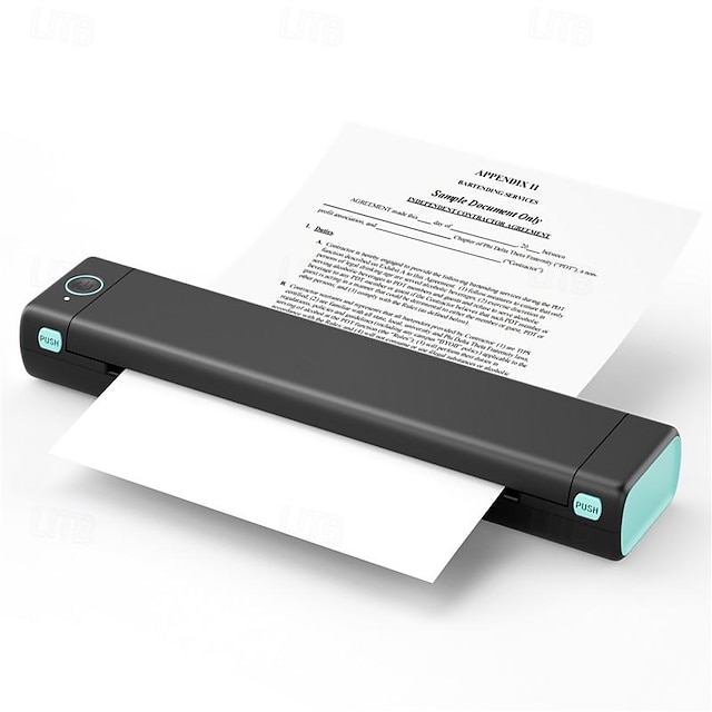  Φορητός μίνι εκτυπωτής ερωτήσεων με βούρτσα καθαρισμού μικρού χαρτιού εργασίας a4 χωρίς μελάνι