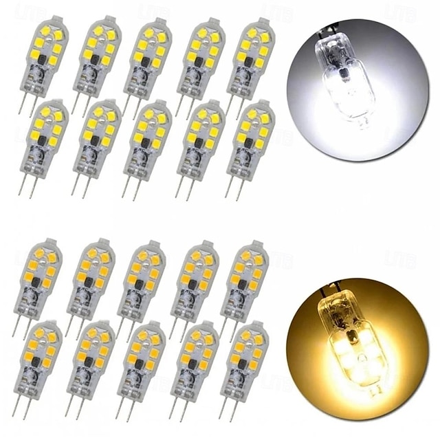  10/20 Stück Mini-G4-LED-Lampe 2W Ampulle LED-Lampe AC DC12V AC 220V Maislichter ersetzen Halogenstrahler Kronleuchter Halogenlampe