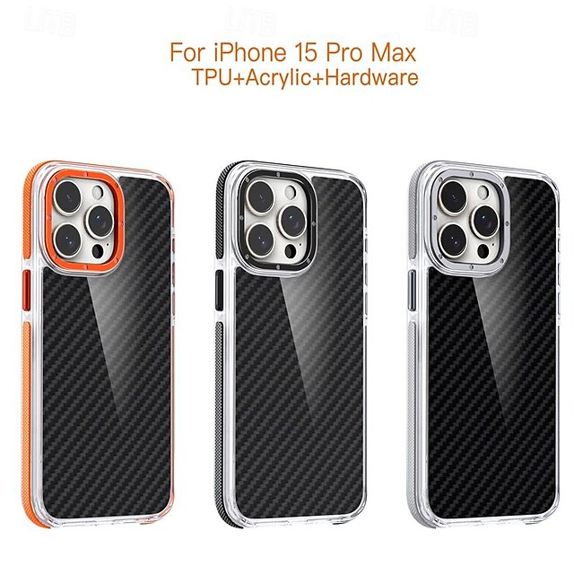  telefoon hoesje Voor iPhone 15 Pro Max Plus iPhone 14 13 12 Pro Max Plus Achterkant Niet-vergelend Schokbestendig TPU Acryl