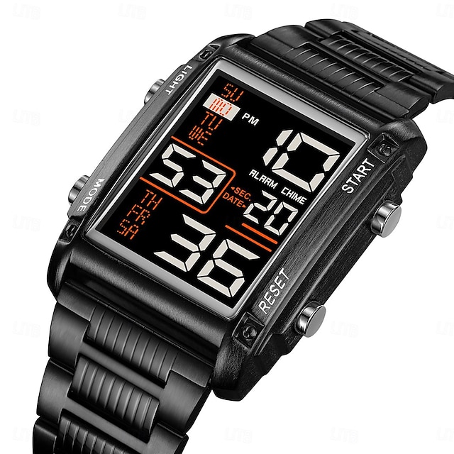  SKMEI Muži Digitální hodinky Venkovní Sportovní Módní Obchodní Svítící Stopky Budík Odpočítávání Ocel Hodinky
