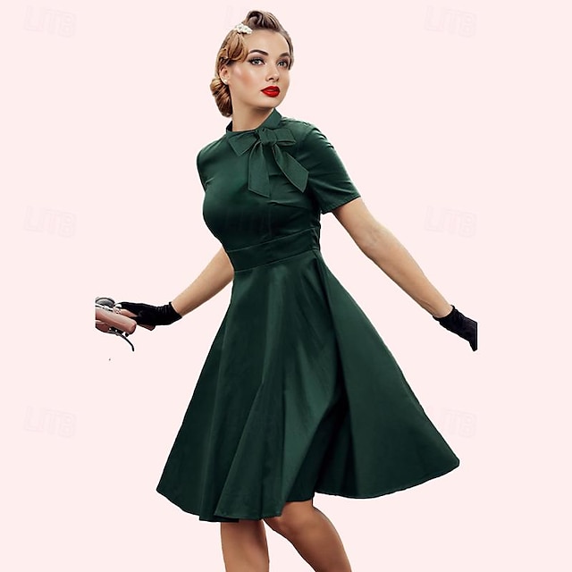  retro vintage 1950-talsklänning svängklänning flare klänning kvinnors maskerad hemkomst tefest vardagsklänning