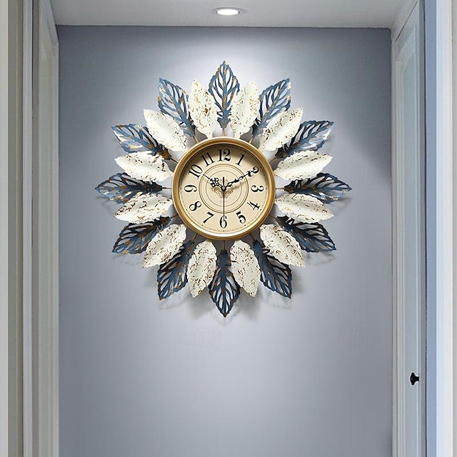  Reloj de pared grande 3d de 53/60cm, relojes silenciosos de metal creativos y minimalistas modernos para decoración del hogar, sala de estar, dormitorio y pasillo