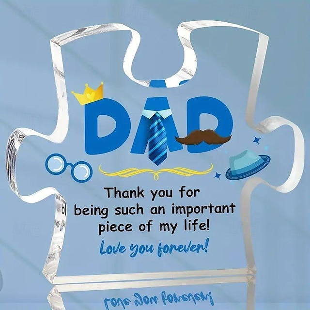  Dad Gifts For Dad Acrylic Puzzle Plaque With Sayings Gifts For Dad From Daughter Son Dad Thank You Gifts Fathers Day Birthday Card Gifts For Dad