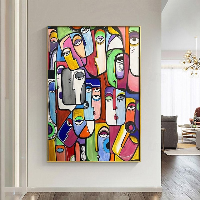  100%-ban kézzel festett modern absztrakt személyfestmények figuratív művészet színes festmény fali művészet lakberendezés nappaliba ajándékba keret nélkül