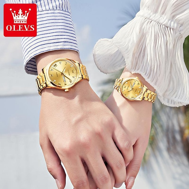  Women Men Quartz Watch Water Resistant / Waterproof Minimalist Casual Wristwatch Stainless Steel Watch