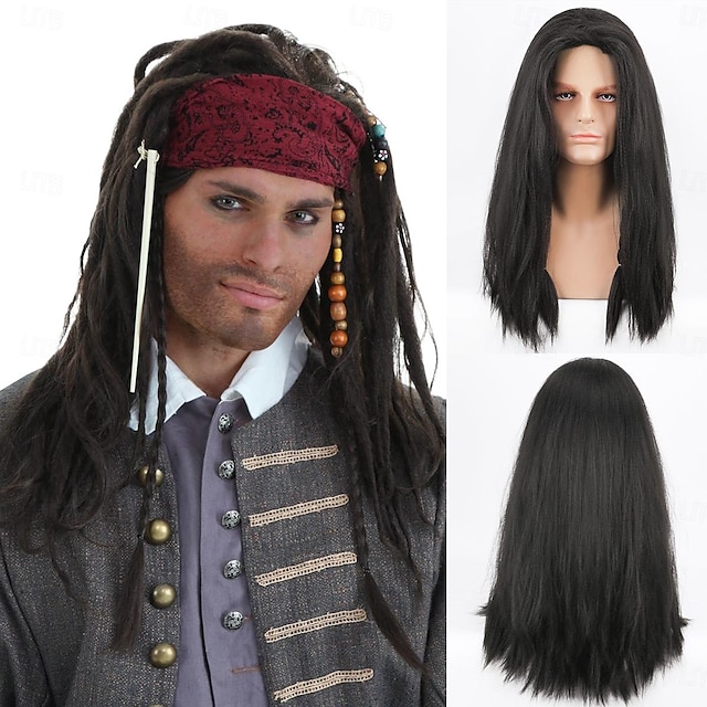  parrucca da pirata per parrucche da festa cosplay per adulti