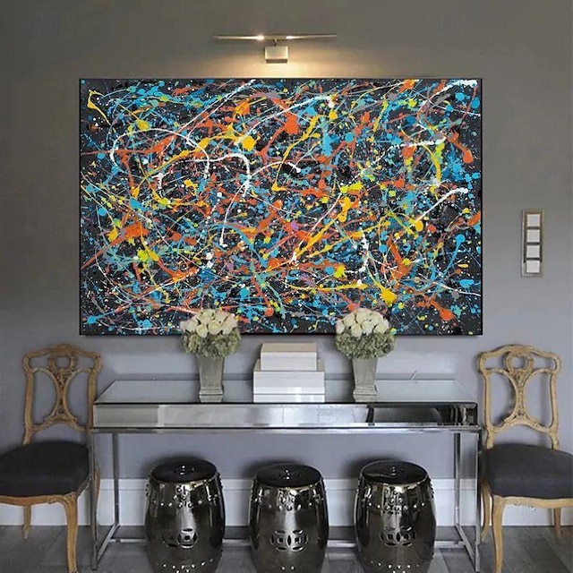  ruční olejomalba plátno nástěnná umělecká dekorace moderní abstraktní složitost linka pro bytové dekorace válcované bezrámové nenatažené malování
