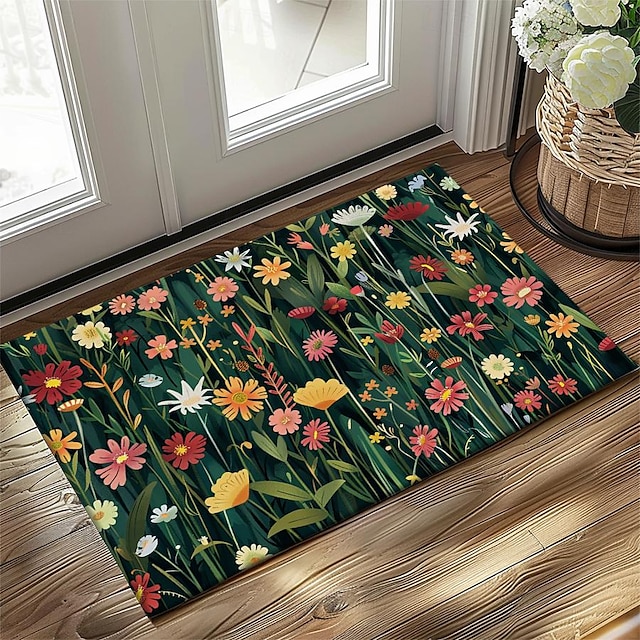  virágok lábtörlő padlószőnyegek mosható szőnyegek konyhai szőnyeg csúszásmentes olajálló szőnyeg beltéri kültéri szőnyeg hálószoba dekoráció fürdőszoba szőnyeg bejárati szőnyeg