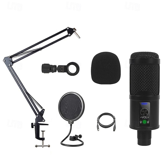  Easy Plug & Play Microphone-USB/AUX Ideal for Gaming Podcasting& Streaming Includes Desk Tripod PC/Laptop Compatible