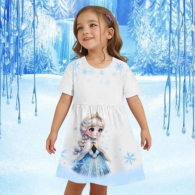  Κορίτσια » 3D Πριγκίπισσα Φόρεμα Κοντομάνικο 3D εκτύπωση Καλοκαίρι Καθημερινά Αργίες Καθημερινό Πανεμορφη Παιδιά 3-12 χρόνια Καθημερινό φόρεμα Φόρεμα σκέιτερ Πάνω από το Γόνατο Πολυεστέρας Κανονικό