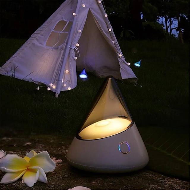  lumină de noapte cu led reglabilă lumină de atmosferă colorată în gradient stil minimalist con de lumină de atmosferă cu încărcare usb lumină de noapte dormitor lampă cu led de masă lumină de camping