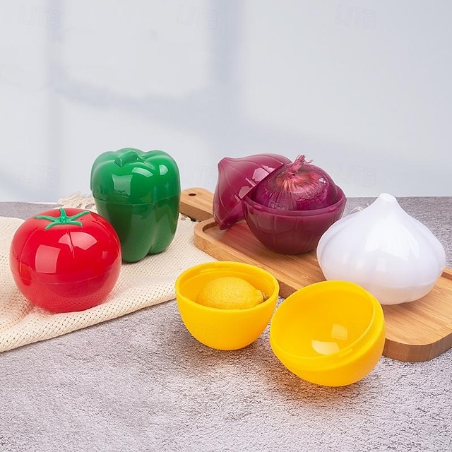  1 szt. Kreatywna lodówka kuchenna Pojemniki na warzywa i owoce Cebula Awokado Pomidory Cytryna Świeże pudełko do przechowywania