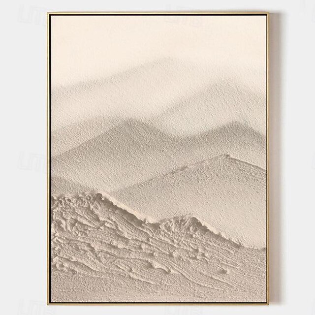 3D Large Beige Textured oil painting handmade Abstract Canvas Art oil ...