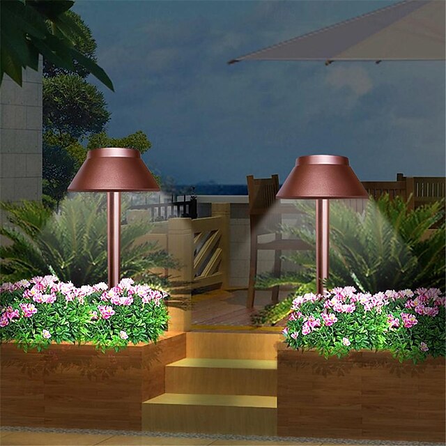  lumini solare pentru gazon în aer liber impermeabil curte grădină vilă aspect balcon atmosferă decorativă lumină și umbră de bronz și lumină montată pe podea 1buc