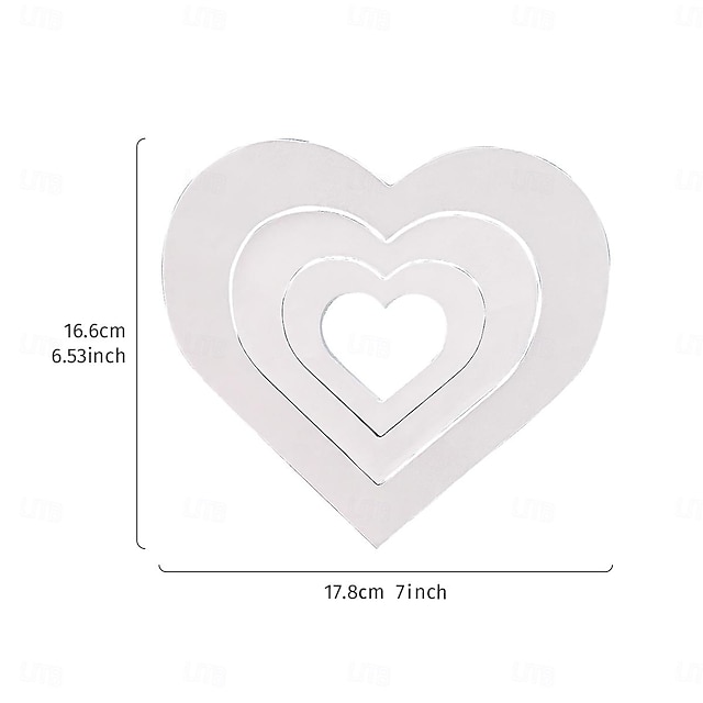  Набор из 3 креативных минималистичных декоративных украшений в виде белых сердечек - изготовлен из белого МДФ, идеально подходит для украшения домашнего рабочего стола, идеально подходит для декора ко