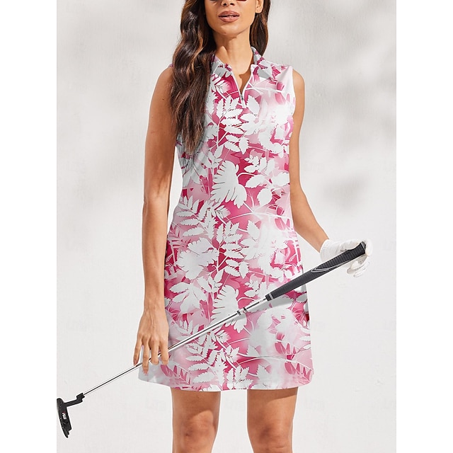 Per donna vestito da golf Rosa Senza maniche Abbigliamento da golf da donna Abbigliamento Abiti Abbigliamento