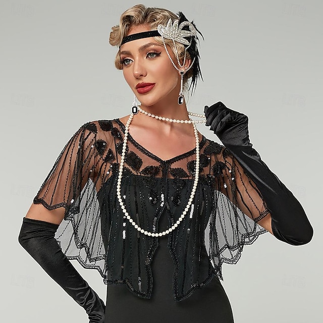 Retro Vintage Roaring 20s 1920s Party Costume Shawls The Great Gatsby ...