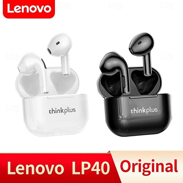  Lenovo LP40puls True Wireless Headphones TWS Earbuds In Ear Bluetooth5.0 Stereo with Charging Box Built-in Mic for Apple Samsung Huawei Xiaomi MI  Yoga Everyday Use Traveling Mobile Phone