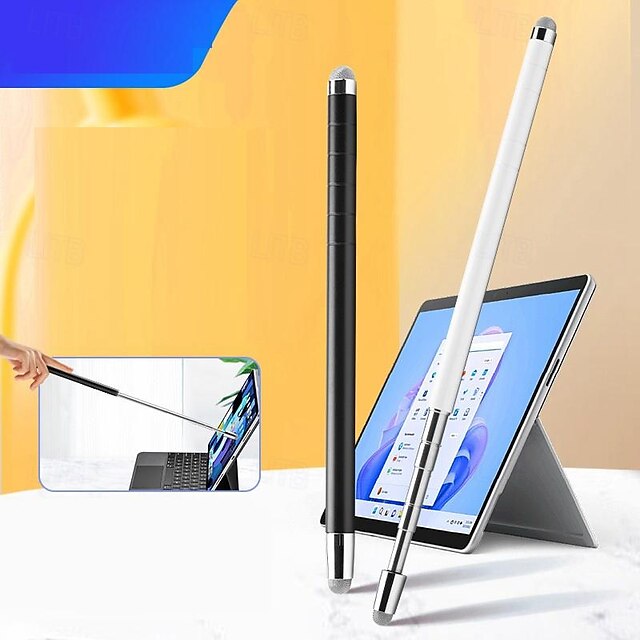  4-Section Scalable Capacitive pen For Universal for all touch screen tablets Portable New Design 2 in 1 stylus Aluminum Alloy ABS