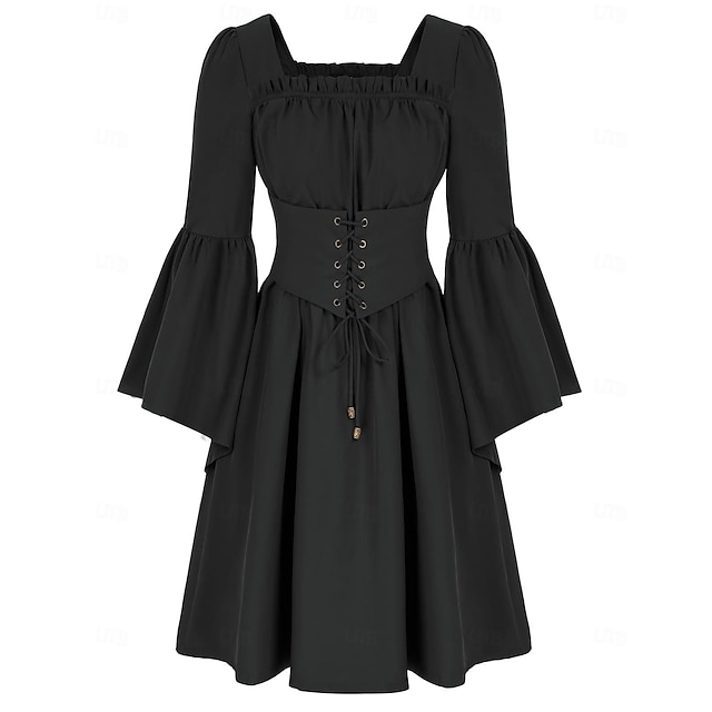  abito da vacanza rinascimentale medievale vintage retrò, abito da festa in maschera, outlander, da donna, per halloween, festa di nozze, sca, abbigliamento medievale