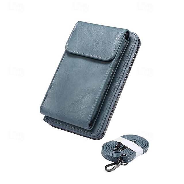  mode casual läder kvinnor axelrem handväska mobiltelefon väska mobiltelefon väska