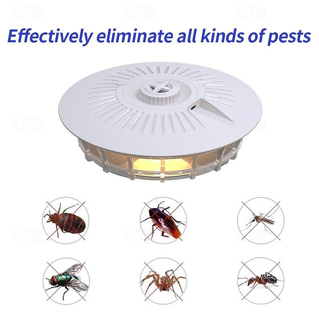  Piège à puces collant en dôme – Lampe attrape-bébés ajustable et attrape-moths piège multifonctionnel pour la maison