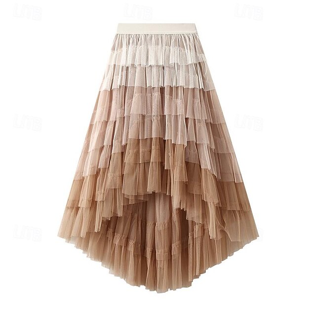 1950s Fairy Mesh Layered Maxi Tutu Tulle Skirt Fancy Dress Women's Kings Day Carnival Masquerade Party / Evening Bachelorette Party Adults Skirts4