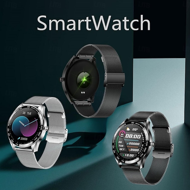  MK22 Smartwatch 1.32 Zoll Smart-Armband Bluetooth Schrittzähler Anruferinnerung AktivitätenTracker Kompatibel mit Android iOS Damen Herren Langer Standby Wasserdicht Mediensteuerung IP 67 44mm
