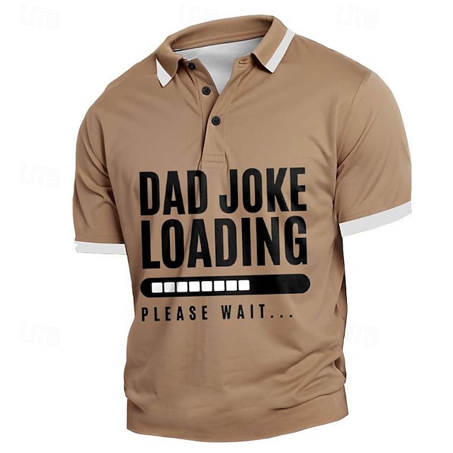  Мужская модная повседневная рубашка-поло с 3D принтом и надписью «Папа», спортивная рубашка на день отца& уличная уличная одежда пике рубашка поло с короткими рукавами и отложными рубашками поло