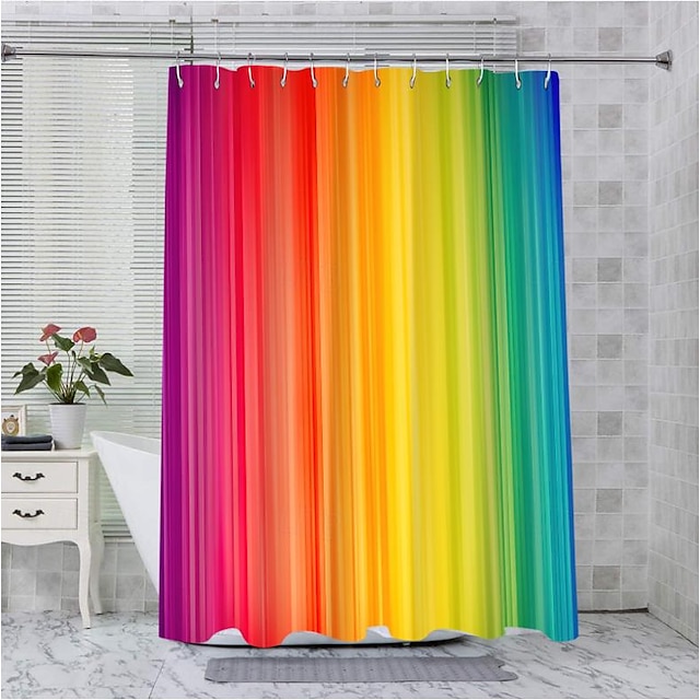  Shower Curtain with Hooks Bathroom Decor Waterproof Fabric Shower Curtain Set with12 Pack Plastic Hooks