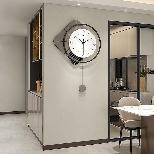  Moderne Design-Wanduhr, große Schaukel, Wohnzimmer, 3D-Uhren, einfache hängende Horologe, Heimdekoration, Wanduhr, 49 x 73 cm, 55 x 80 cm, 40 x 60 cm