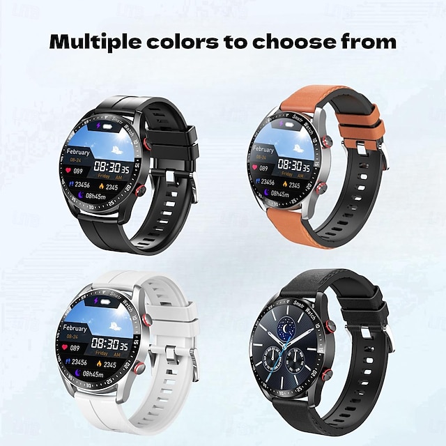  HW22 Inteligentny zegarek 1.28 in Inteligentny zegarek Bluetooth Krokomierz Powiadamianie o połączeniu telefonicznym Rejestrator aktywności fizycznej Kompatybilny z Android iOS Damskie Męskie Długi