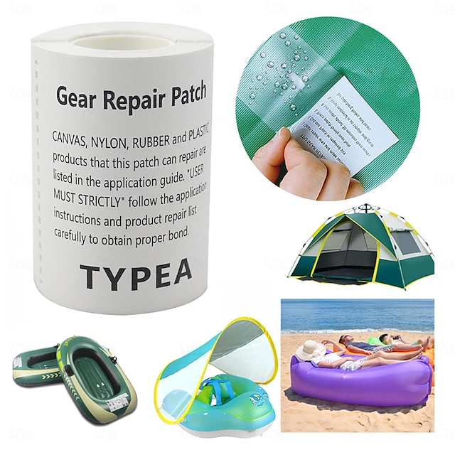  Outdoor Camping Tent TPU Repair Tape Self-Adhesive Repair Stickers Raincoats Waterproof Patches Water Toy Repair Tool TPU Repair Patches 7.5cm*153cm