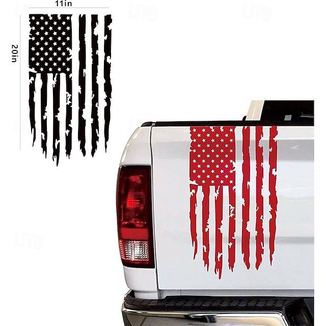  bildekal USA-flagga grafisk bildekal - terrängfordonssvansklistermärke med amerikanska flaggaränder, karossdekal visar din patriotism på vägen