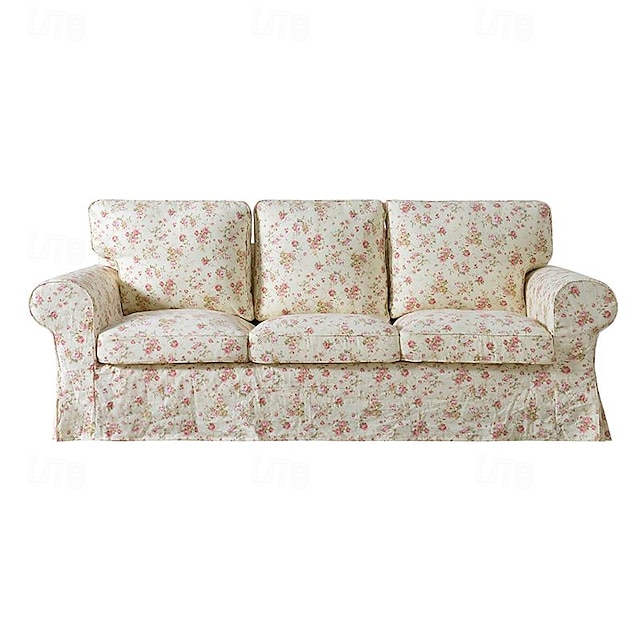  3 Seater Sofa Cover For Ektorp Couch Cover with 3 Cushion Cover and 3 Backrest Cover For Ektorp Slipcover Washable Furniture Protector  LITB PRIME cover Ektcover